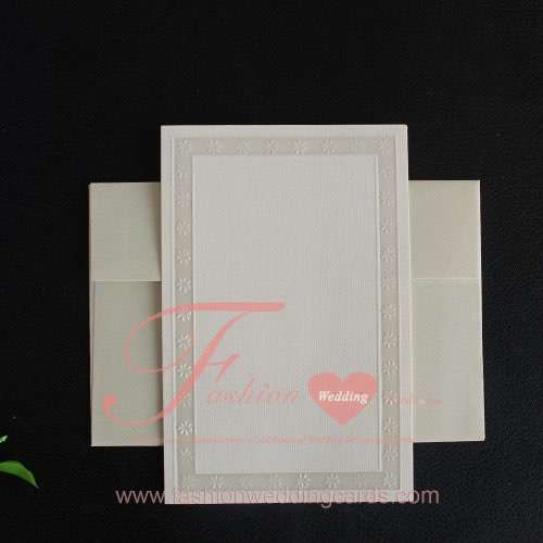 Beautiful Embossed Simple Textured Wedding Invitations